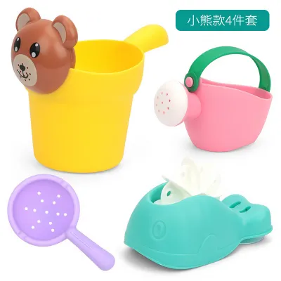 Children's Baby Fashion Cartoon Duck Water Bottle Bath Beach Toy Set