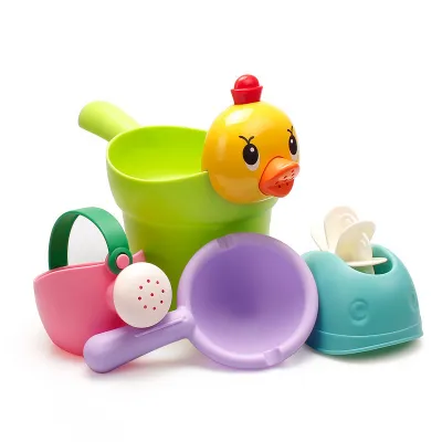 Children's Baby Fashion Cartoon Duck Water Bottle Bath Beach Toy Set