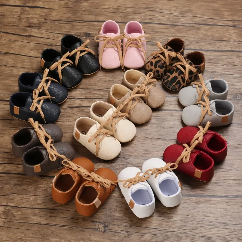 Toddlers Newborn Baby Fashion Girls Boys Soft Sole Casual Shoes Unisex Solid Color Artificial PU