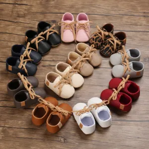 Toddlers Newborn Baby Fashion Girls Boys Soft Sole Casual Shoes Unisex Solid Color Artificial PU