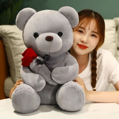 Children Kids Baby Fashion Cartoon Animal Rose Bear Plush Doll Stuffed Toy