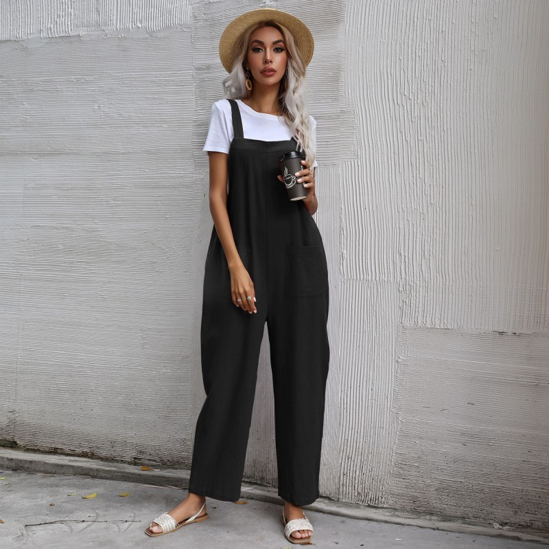 24SS 新品 plage NArrow Camisole Salopette Wholesale Women Fashion Cotton Linen Cozy Style Solid Color