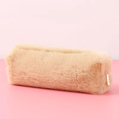 Creative Plush Octagonal Pencil Case, Velvet Pencil Pouch