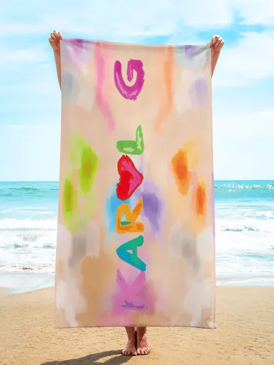 Fashion Double-Sided Fleece Microfiber Square Beach Towel