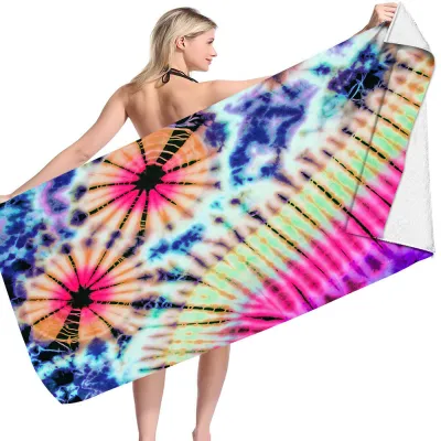 Fashion Double-Sided Fleece Microfiber Square Beach Towel