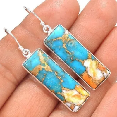 Women's Vintage Multicolored Lacquer Earrings