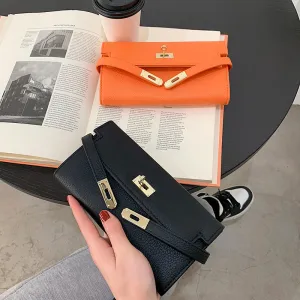 Women Fashion Tri-Fold Platinum Heavy Industry Wallet Coin Purse