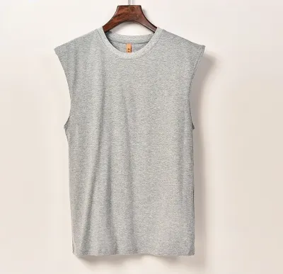 Men's Casual Loose Solid Color Sports Vest with Modal
