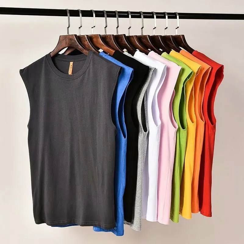 Men's Casual Loose Solid Color Sports Vest with Modal