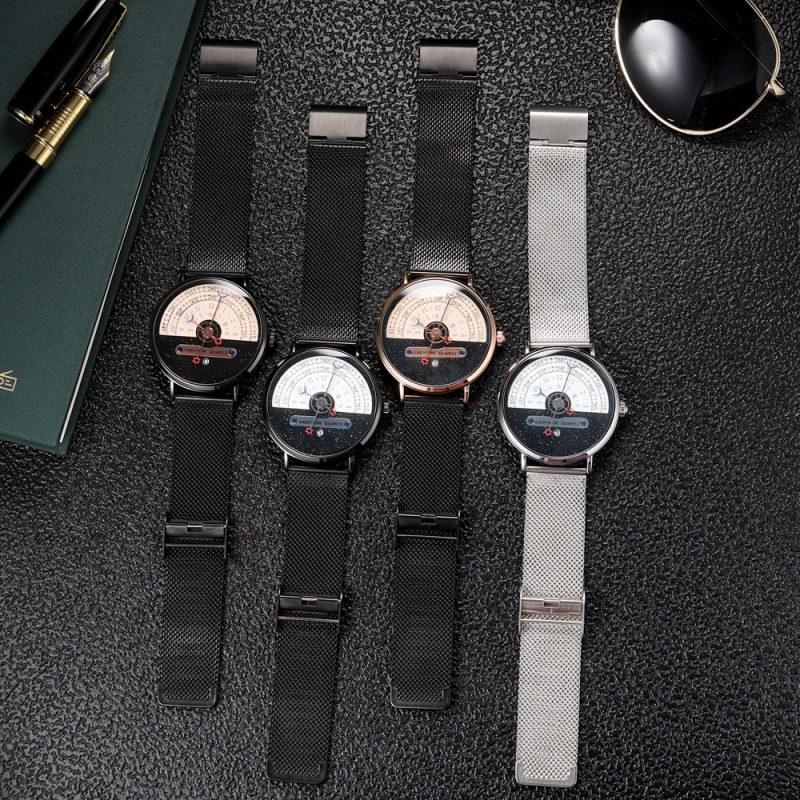 Wholesale Men'S Fashion Casual Black White Round Dial