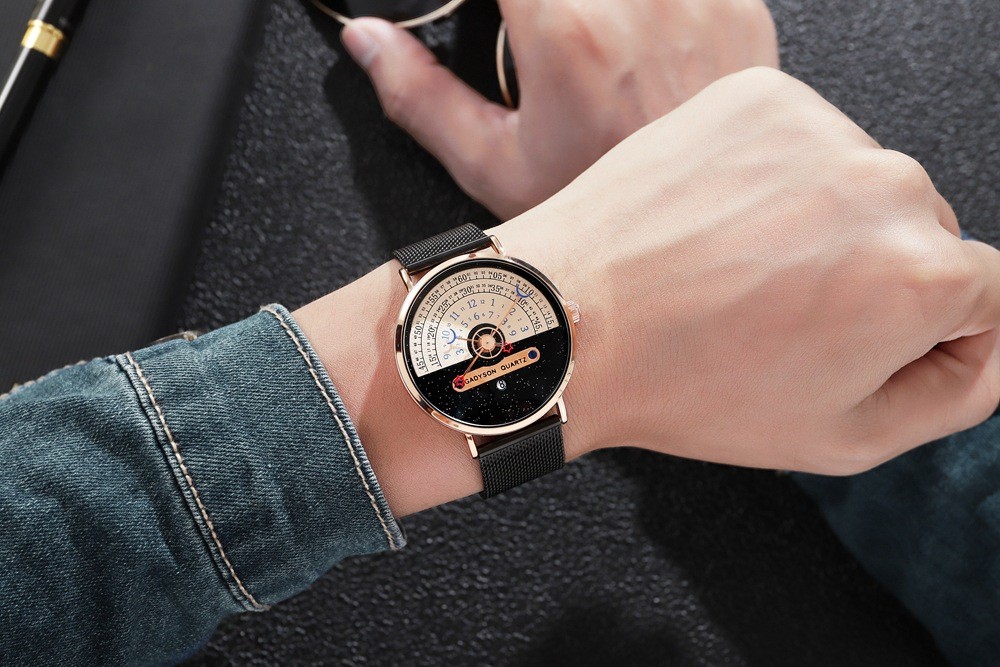 Wholesale Men'S Fashion Casual Black White Round Dial