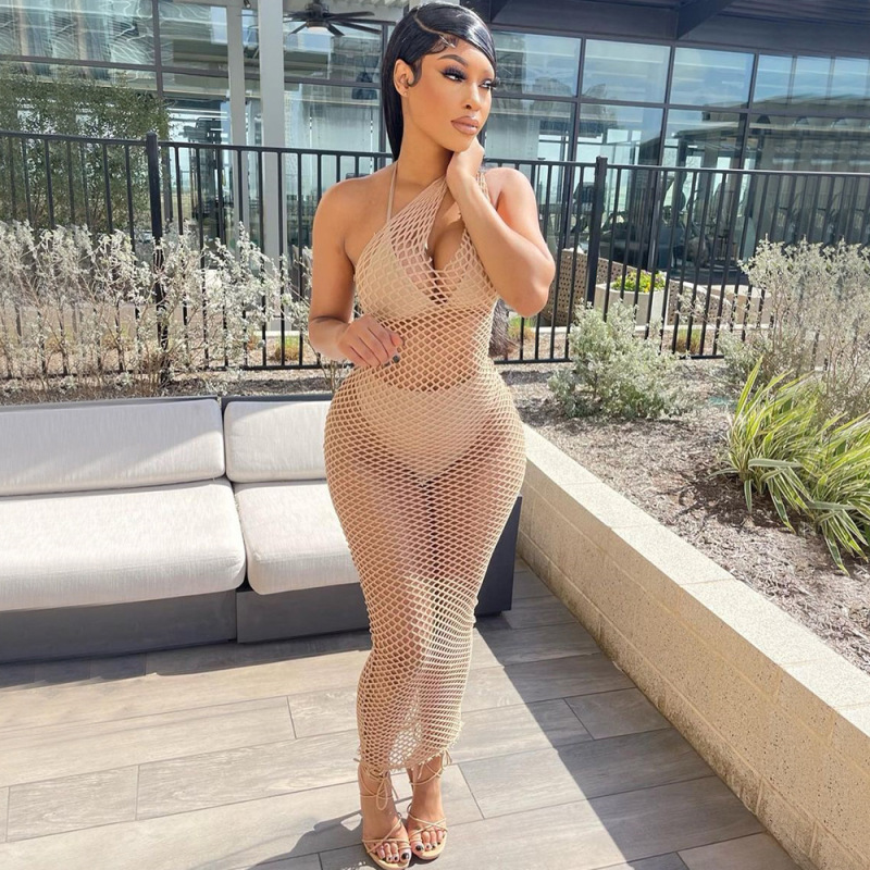 Wholesale Sexy Summer Women Fashion Hollow Mesh Solid Color Wholesale Sexy Summer Women Fashion Hollow Mesh Solid Color
