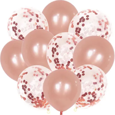 Confetti Sequins Transparent Balloon Set Wedding Room Decoration 10pcs/Pack