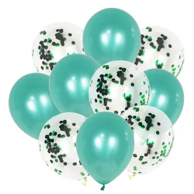 Confetti Sequins Transparent Balloon Set Wedding Room Decoration 10pcs/Pack