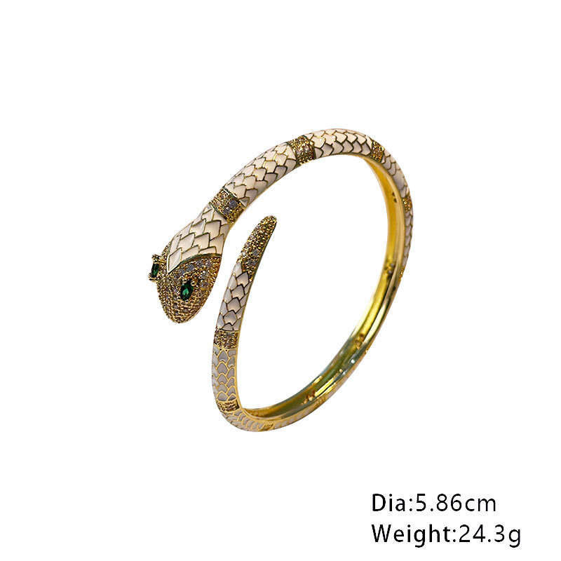 Wholesale Women Fashion Hip Hop Drip Oil Multicolor Snake Bangle
