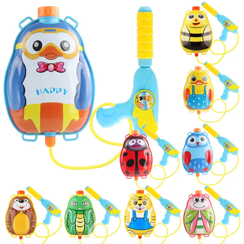 Children Kids Baby Cartoon Water Gun Backpack Beach Toy