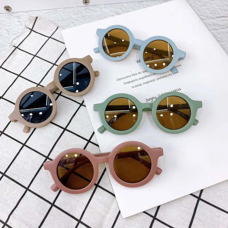 Children Kids Baby Fashion Round Frame PC Sunglasses