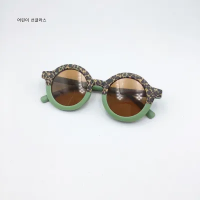 Children Kids Baby Fashion Round Frame Matching Color Sunglasses PC Frame