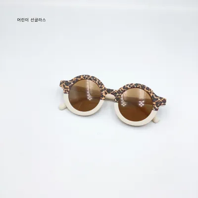 Children Kids Baby Fashion Round Frame Matching Color Sunglasses PC Frame