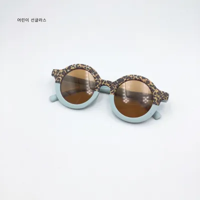 Children Kids Baby Fashion Round Frame Matching Color Sunglasses PC Frame