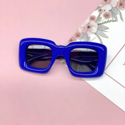 Children Kids Baby Fashion Square Frame AC Lens Sunglasses Simple Style