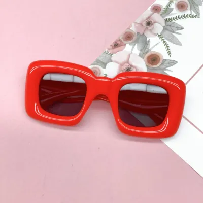 Children Kids Baby Fashion Square Frame AC Lens Sunglasses Simple Style