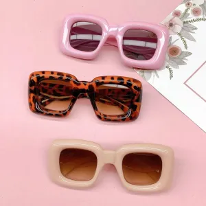 Children Kids Baby Fashion Square Frame AC Lens Sunglasses Simple Style