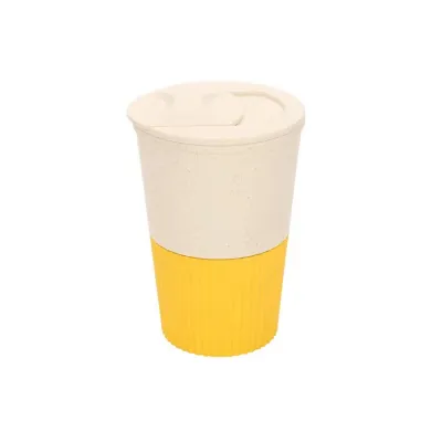 Household Simple Modern Minimalist Wheat Straw Lid Coffee Cup 380ML