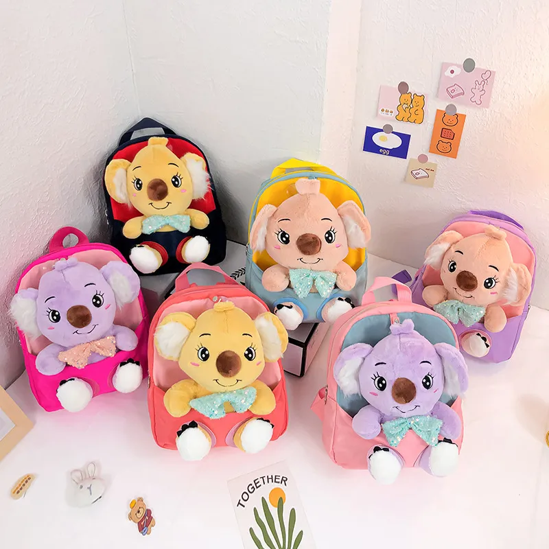 Children Kids Koala Plush Backpack School Bag for Boys Girls