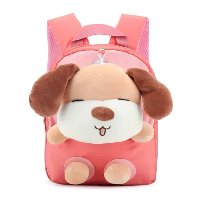 Children Kids Baby Fashion Boys Girls Cartoon Dog Doll Plush Toy Backpack School Bag