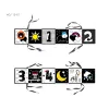 Numbers+Animals+Weather Black White Bed Cloth Book