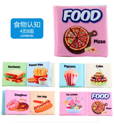 Cognitive Marine Animal English Cloth Book Early Education Toy for Kids