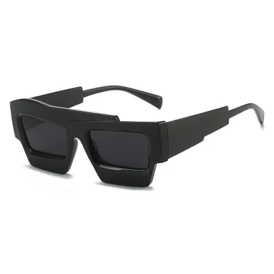 Fashion Personality Color Blocking Square Frame Full Frame Sunglasses