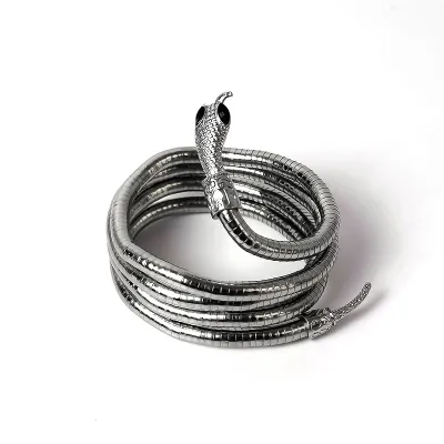 Women Men Fashion Coiled Snake Alloy Chokers Necklace