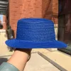 Straw Hat Sapphire Blue