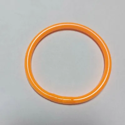 Women Simple Fashion Boho Gold Foil Shiny Silicone Bangle Bracelet