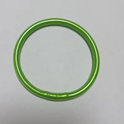 Women Simple Fashion Boho Gold Foil Shiny Silicone Bangle Bracelet