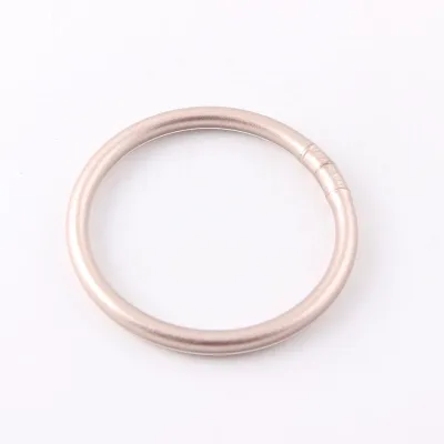 Women Simple Fashion Boho Gold Foil Shiny Silicone Bangle Bracelet