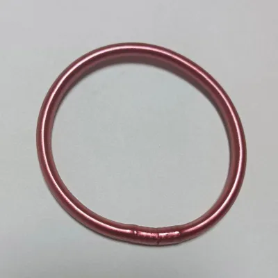 Women Simple Fashion Boho Gold Foil Shiny Silicone Bangle Bracelet