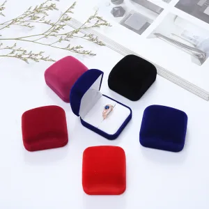 Fashionable Exquisite Velvet Cloth Plastic Spray Ring Box Wedding Ring Accessories