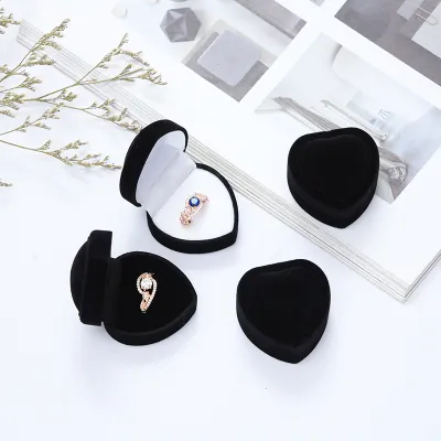 Wedding Jewelry Storage Packaging Box Peach Heart Ring Box