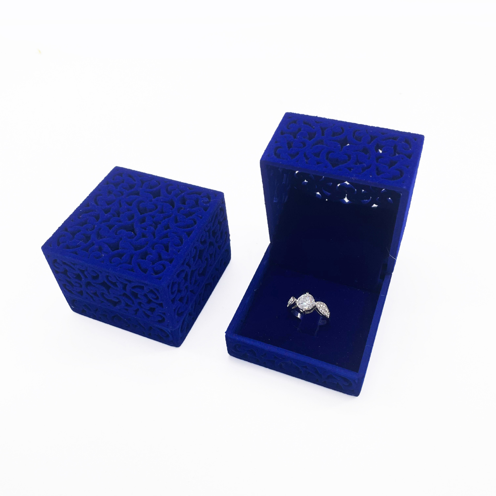 ★ wing bling★ Velvet Square Jewelry Box Benevolence LA Plush Velvet Square Travel Jewelry Box with