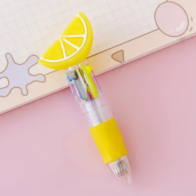 Cute Cartoon Four-Color Mini Ballpoint Pen Student Stationery