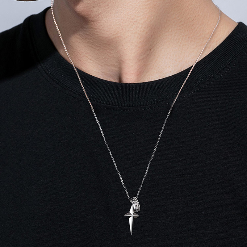 Wholesale Men'S Fashion Cross Star Pendant Necklace