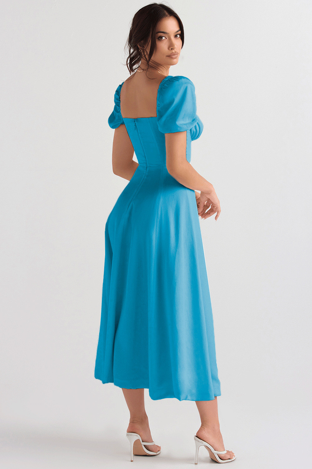 【新品未使用】Troncais Puff Sleeve Dress Sサイズ Puff Sleeve A-line Shift Mini Dress – English Factory