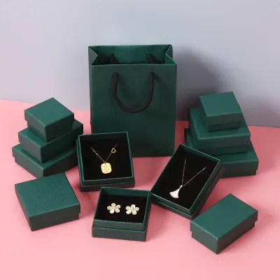 Portable Jewelry Packaging Box Ring Earring Necklace Storage