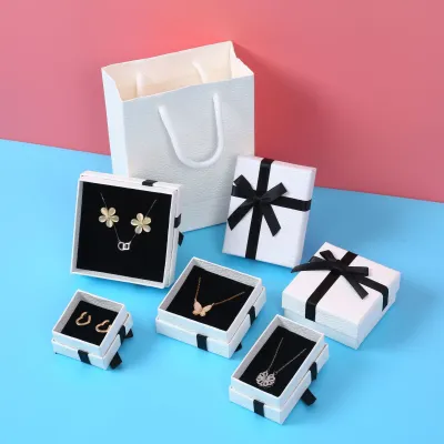 Portable Jewelry Packaging Box Ring Earring Necklace Storage
