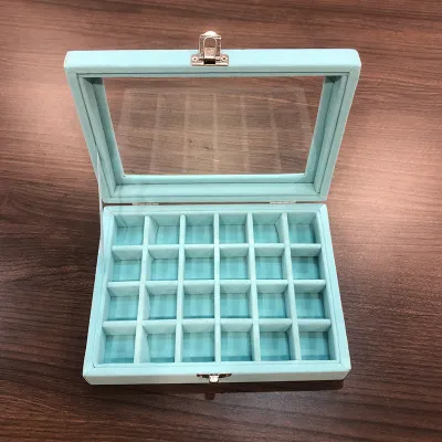 Simple Fashion Single-Layer Flannel Jewelry Packaging Box for Accessories Storage