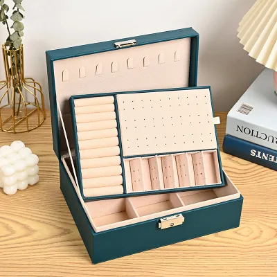 Simple And Advanced Double-Layer Large-Capacity Jewelry Packaging Box