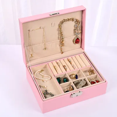 Simple And Advanced Double-Layer Large-Capacity Jewelry Packaging Box